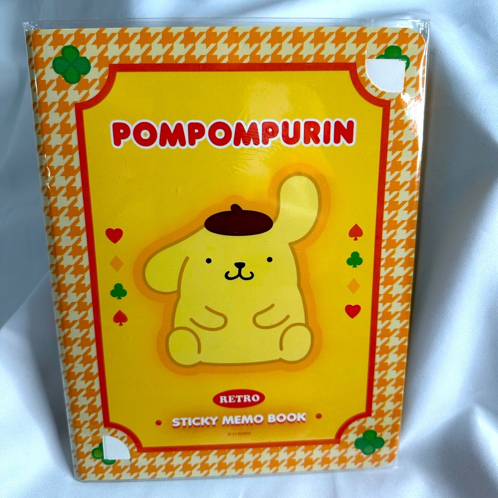Sanrio Pompompurin Self-Stick Notes, Stationary Book